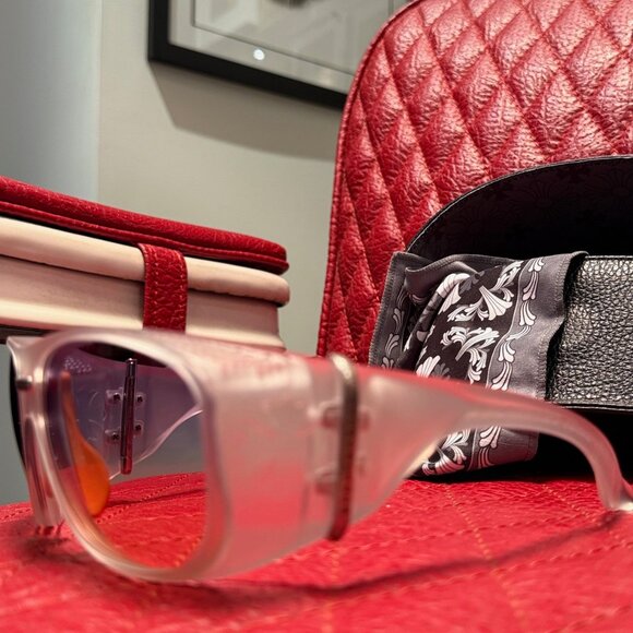 Chrome Hearts Lo Rita Shield Sunglasses – Translucent Grey Frame - Picture 4 of 8